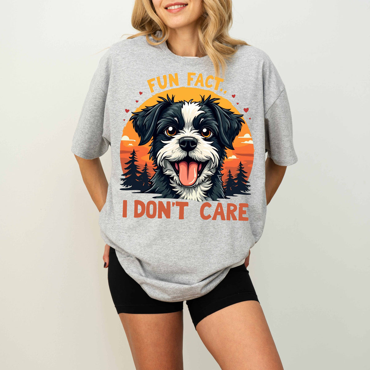 Fun Fact I Don’t Care Funny Dog T-Shirt