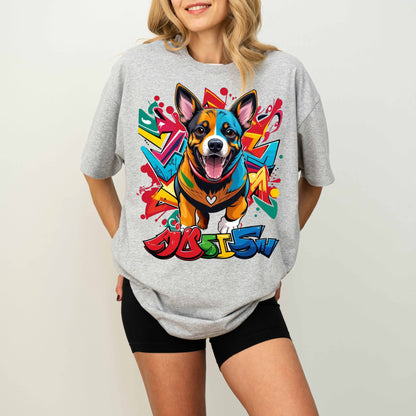 Colorful Graffiti Funny Dog T-Shirt