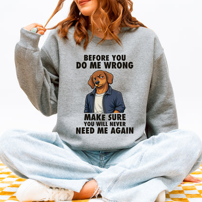 Funny Sausage Dog Sweatshirt Attitude Sausage Dog Humor Gift