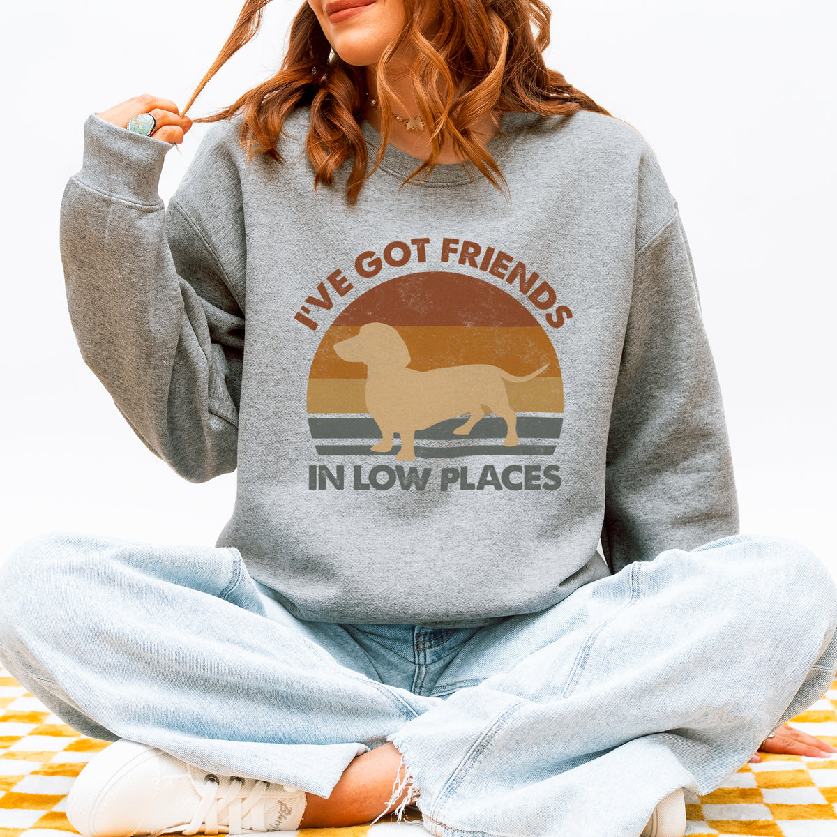 Friends in Low Places Dachshund Sweatshirt
