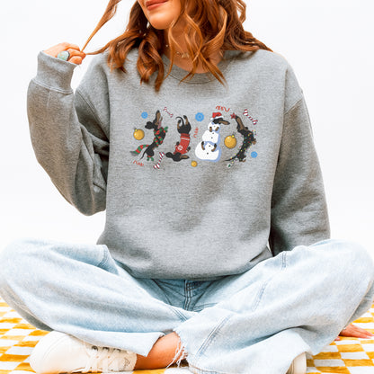 Christmas Dachshund Chaos Sweatshirt – Funny Holiday Wiener Dog