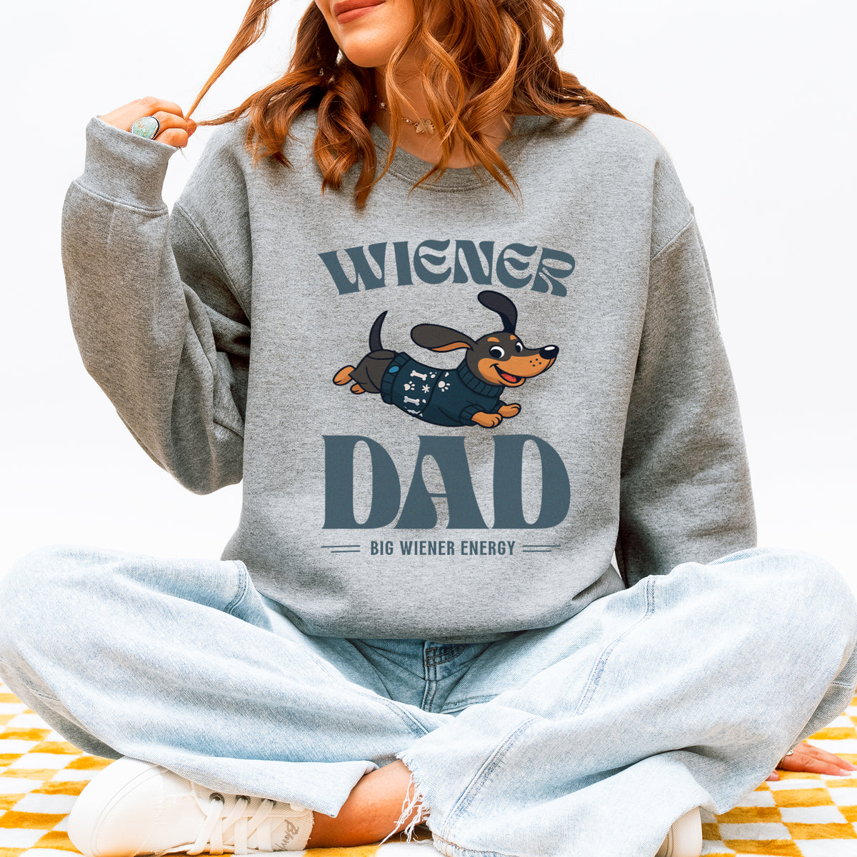 Wiener Dad Dachshund Sweatshirt Cute Doxie Lover Gift