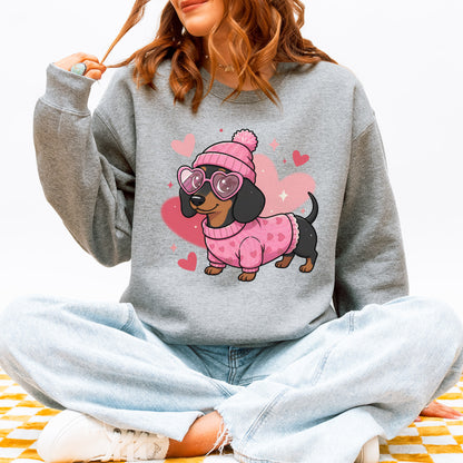Cute Valentine Dachshund Dog Mom Sweatshirt
