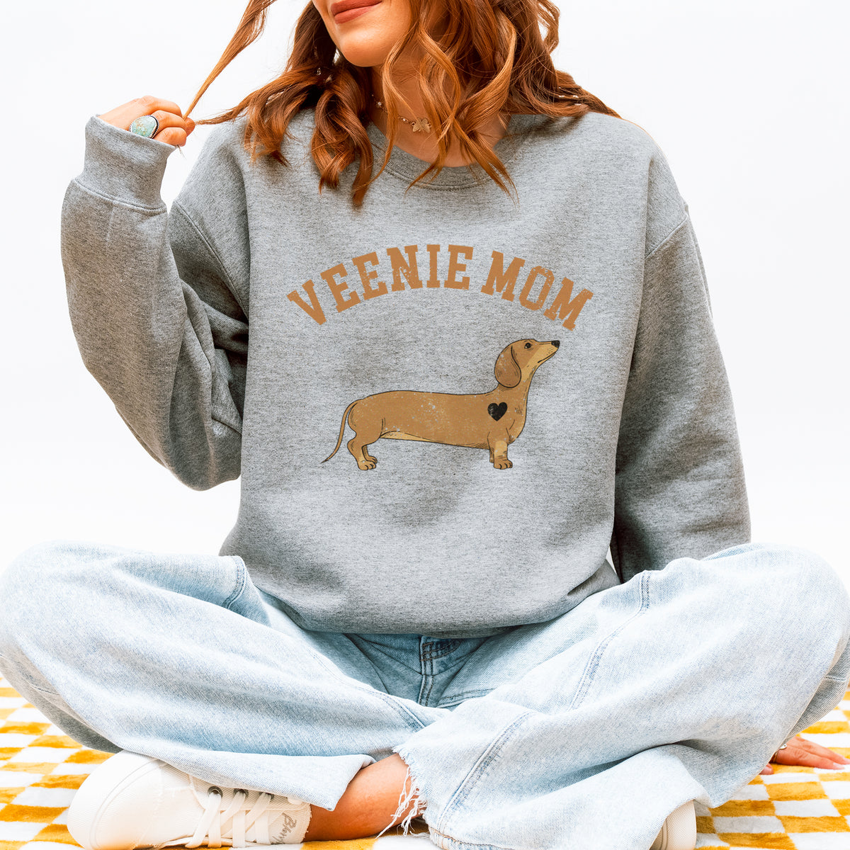 Veenie Mom Dachshund Mom Sweatshirt Pet Lover Gift