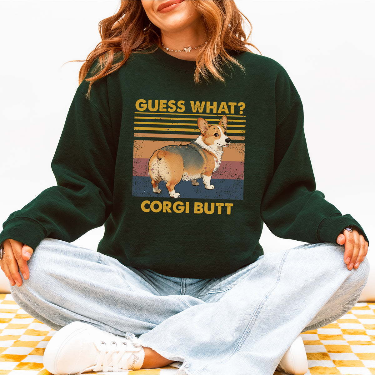 Guess What Corgi Butt Sweatshirt – Funny Dog Lover Gift