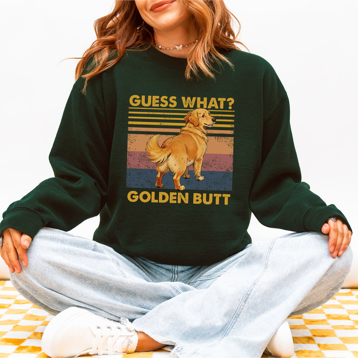 Guess What Retriever Butt Sweatshirt – Funny Dog Lover Gift