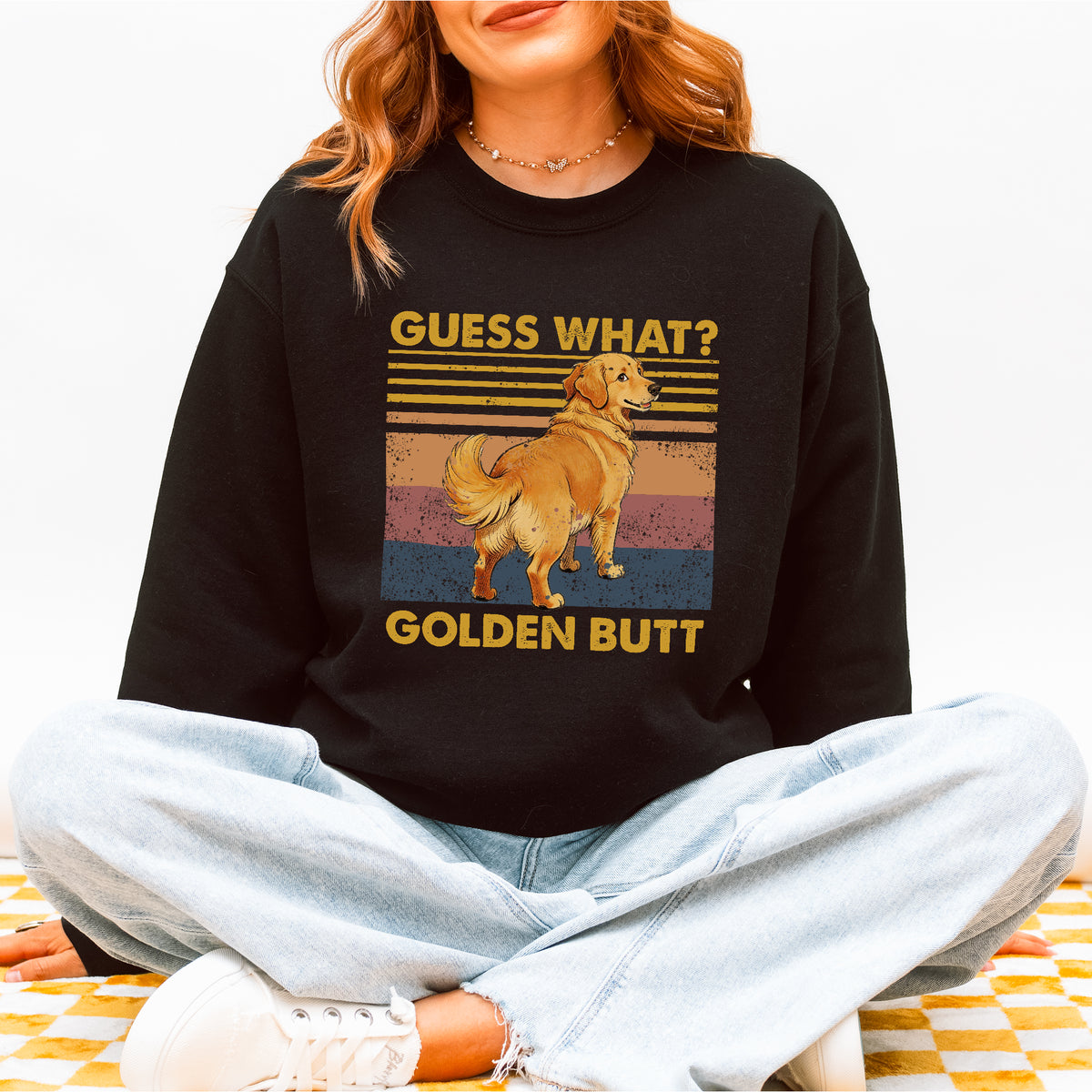 Guess What Retriever Butt Sweatshirt – Funny Dog Lover Gift