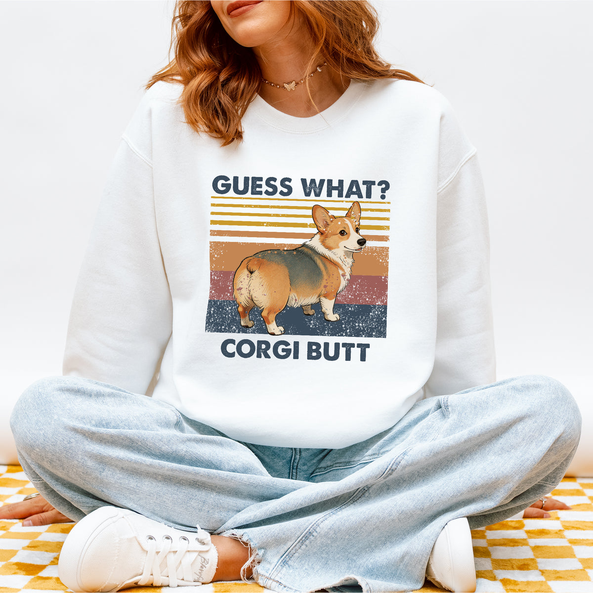 Guess What Corgi Butt Sweatshirt – Funny Dog Lover Gift