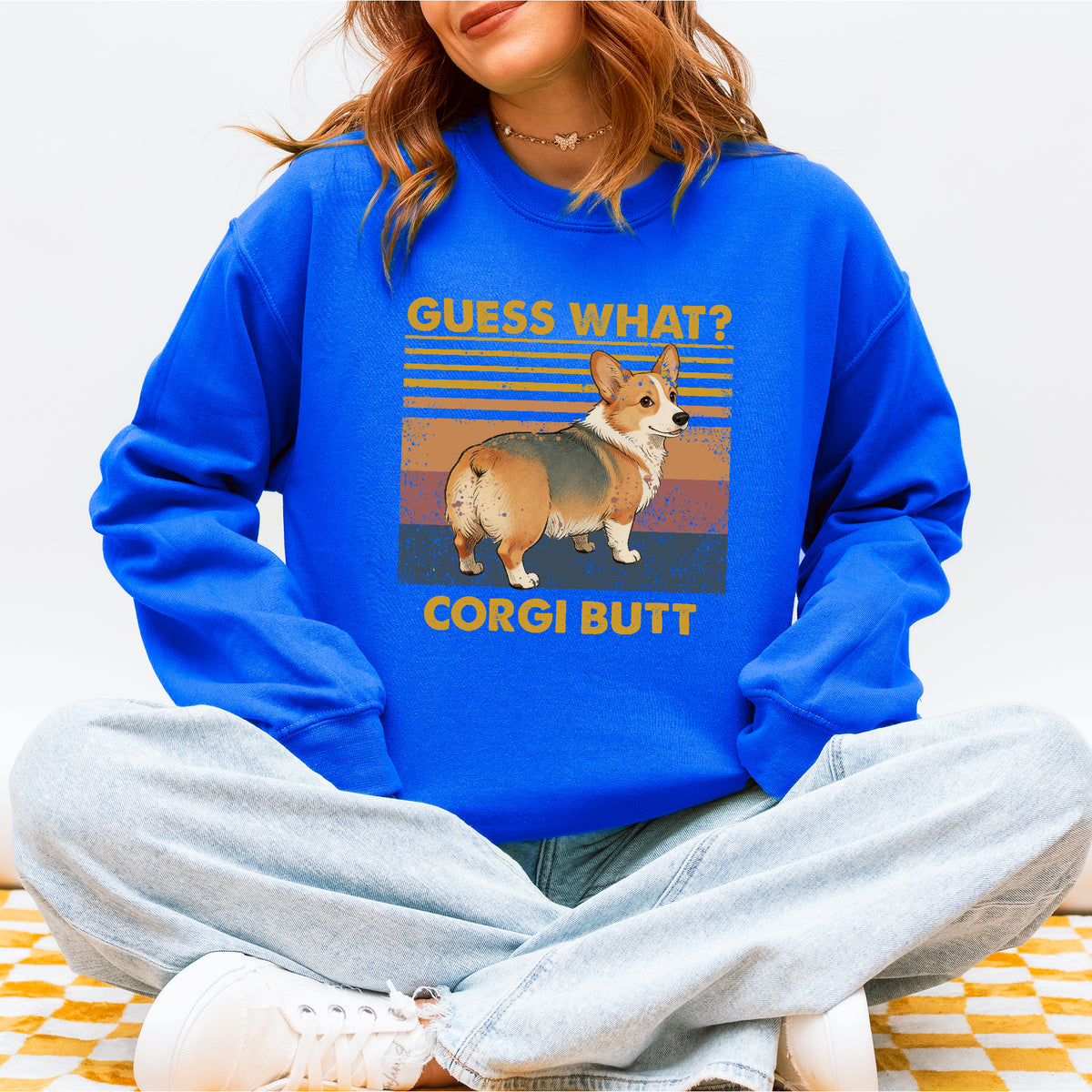 Guess What Corgi Butt Sweatshirt – Funny Dog Lover Gift