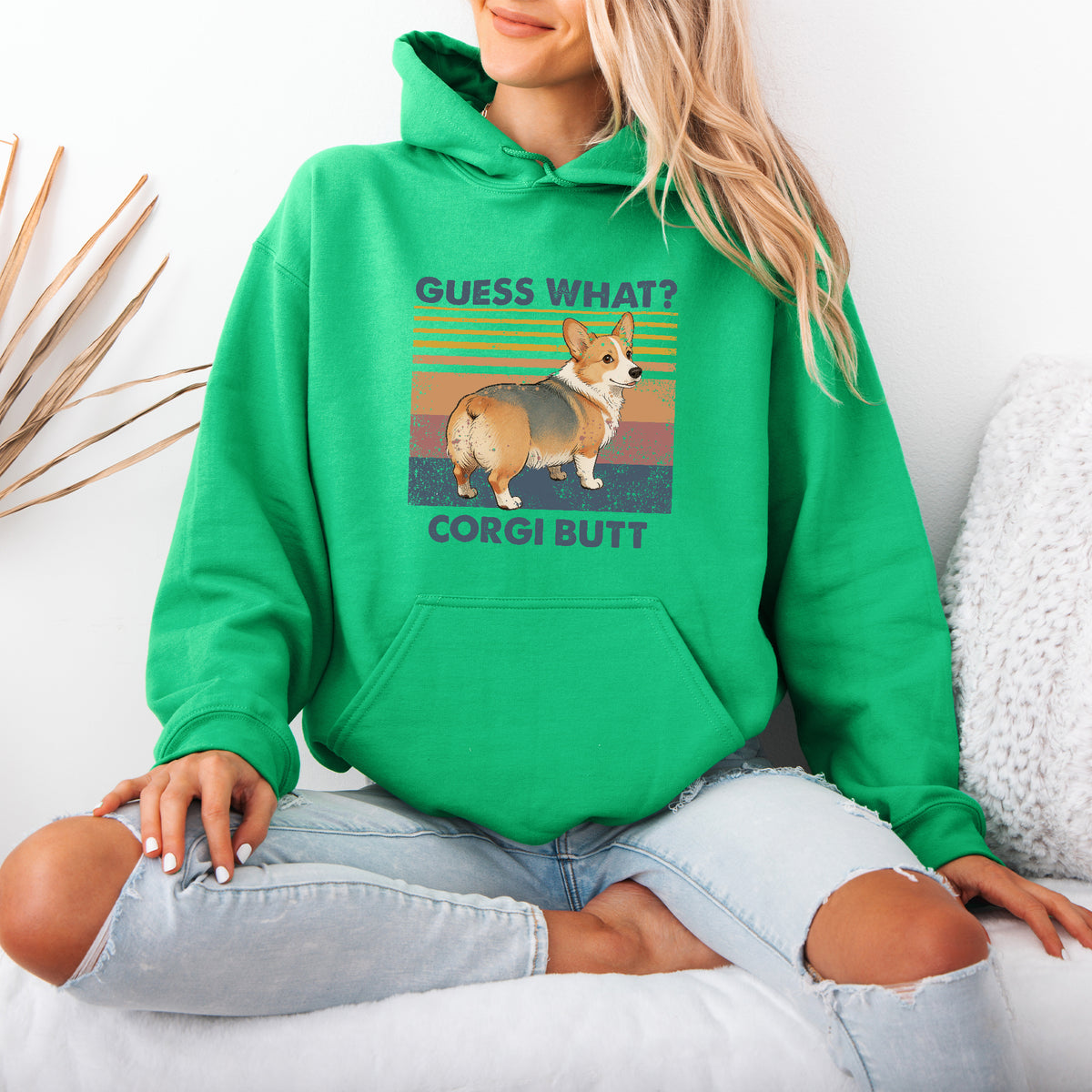 Guess What Corgi Butt Hoodie – Funny Dog Lover Gift