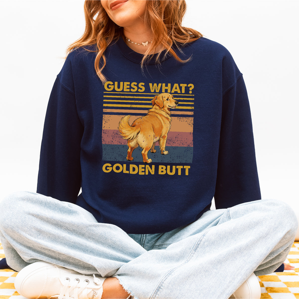Guess What Retriever Butt Sweatshirt – Funny Dog Lover Gift