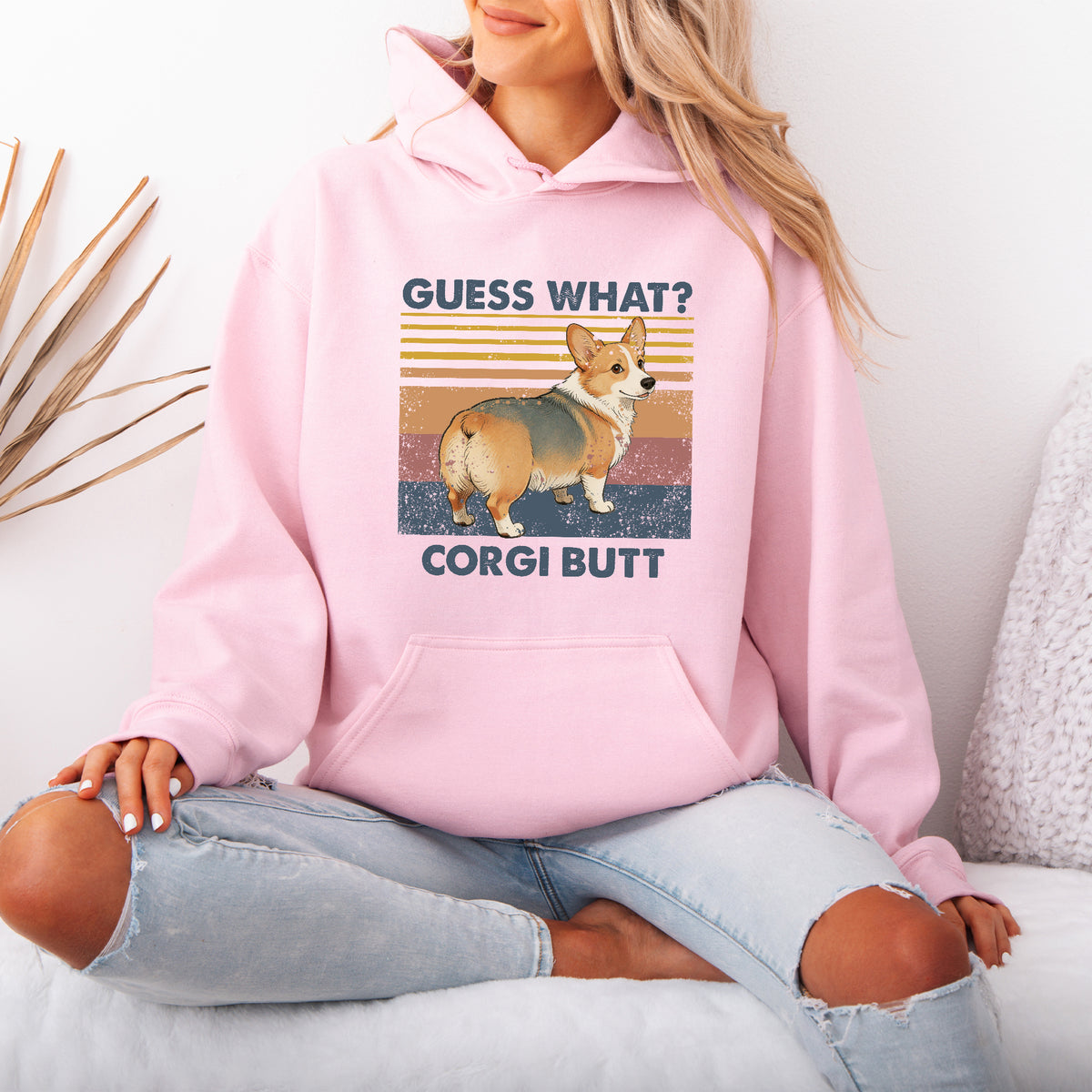 Guess What Corgi Butt Hoodie – Funny Dog Lover Gift