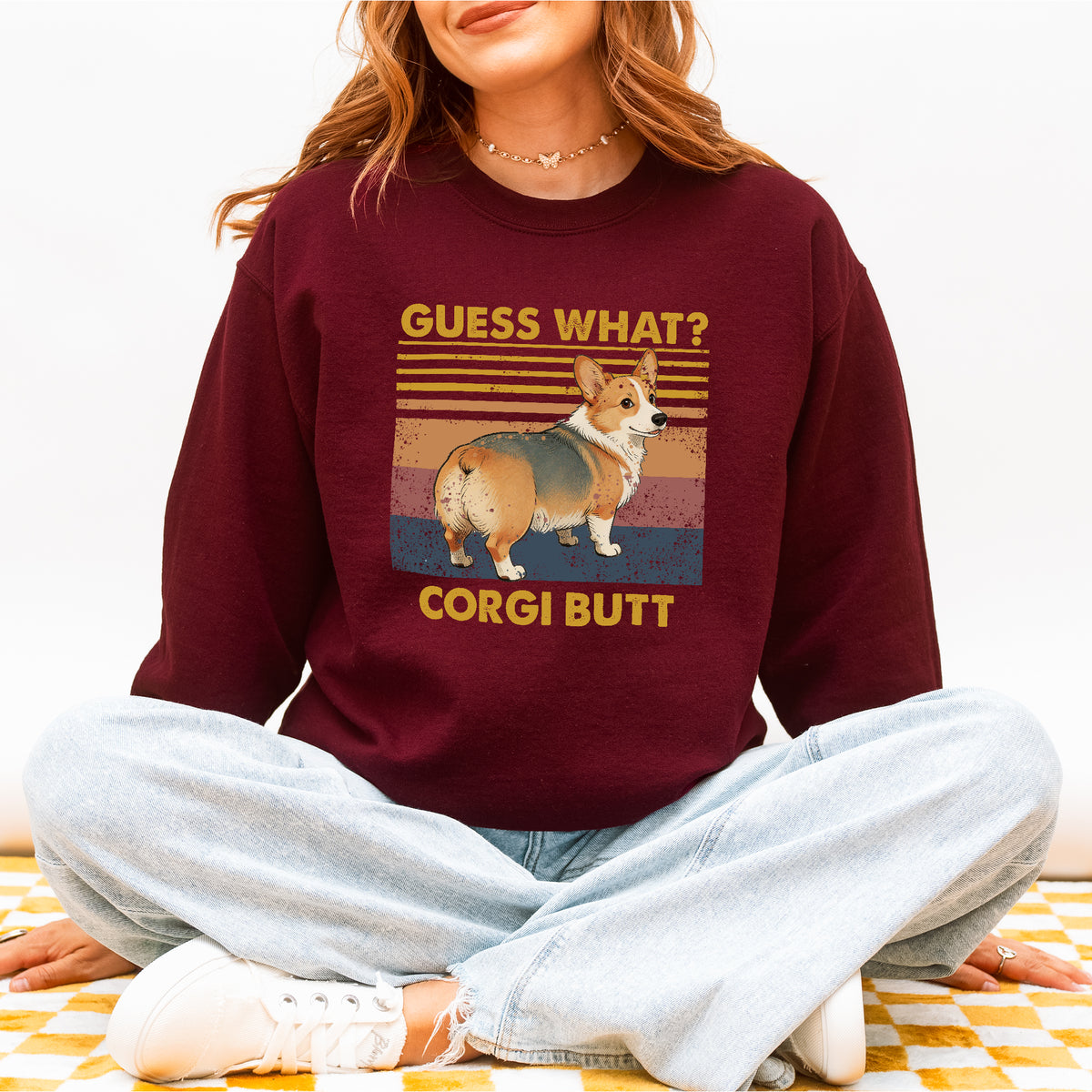 Guess What Corgi Butt Sweatshirt – Funny Dog Lover Gift