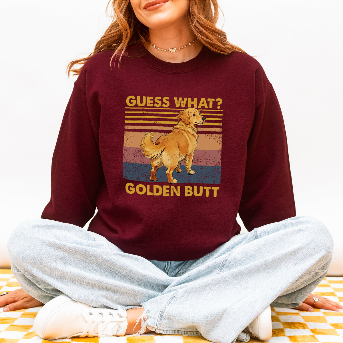 Guess What Retriever Butt Sweatshirt – Funny Dog Lover Gift