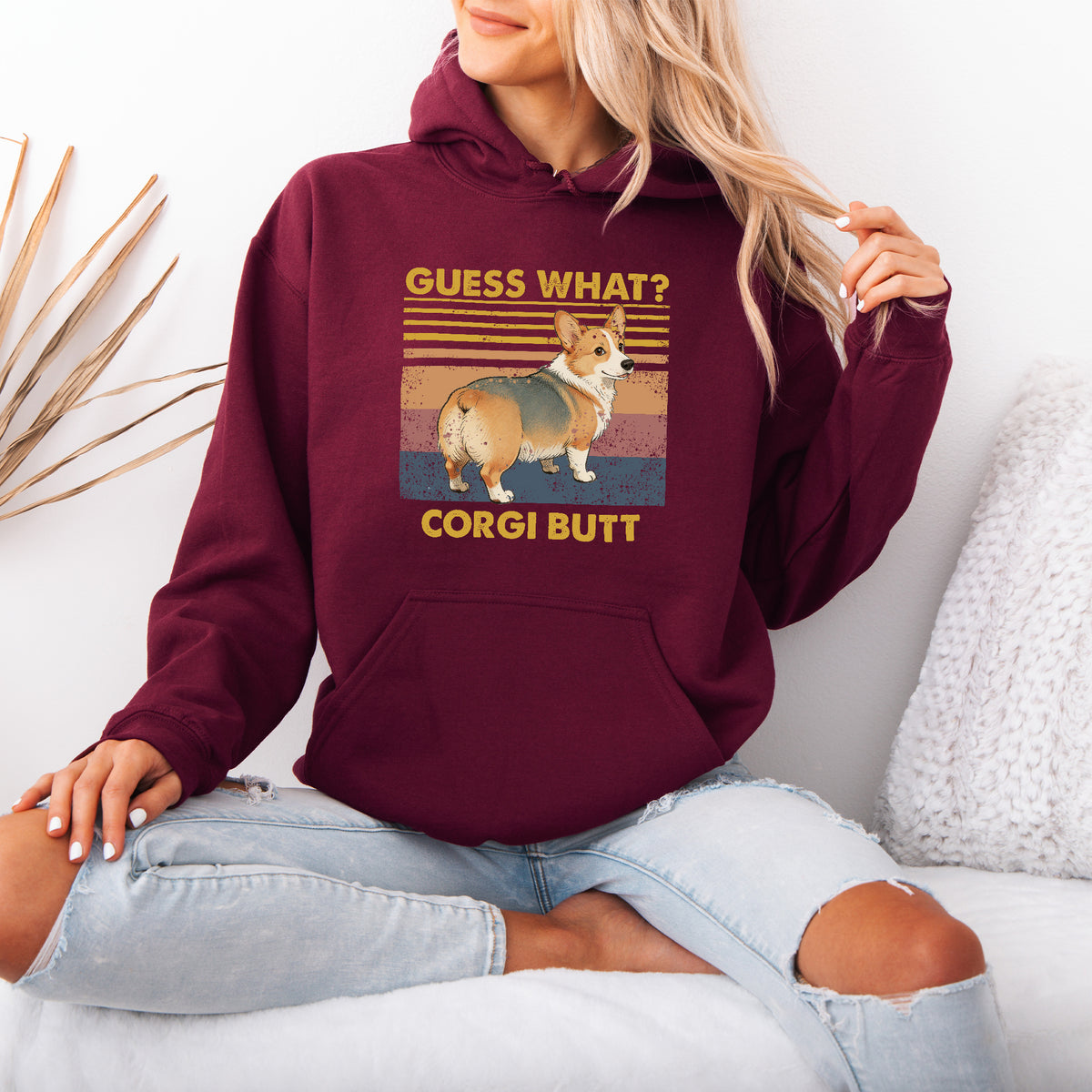 Guess What Corgi Butt Hoodie – Funny Dog Lover Gift