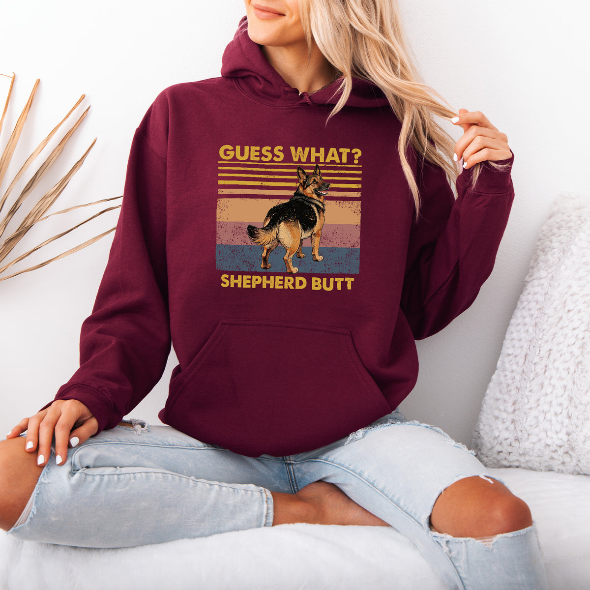 Guess What Shepherd Butt Hoodie – Funny Dog Lover Gift