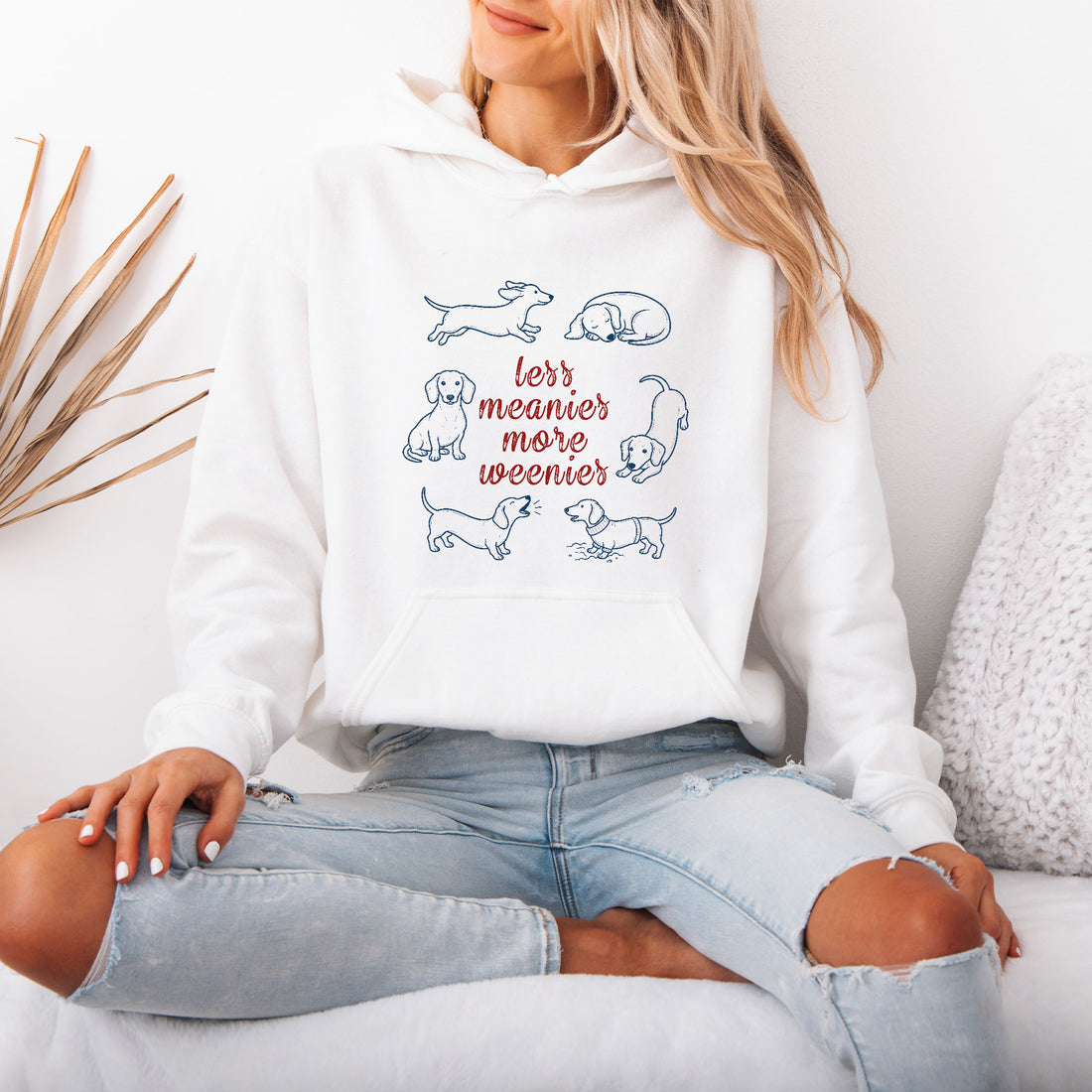 Less Meanies More Weenies Dachshund Hoodie- Perfect Gift for Dog Lovers