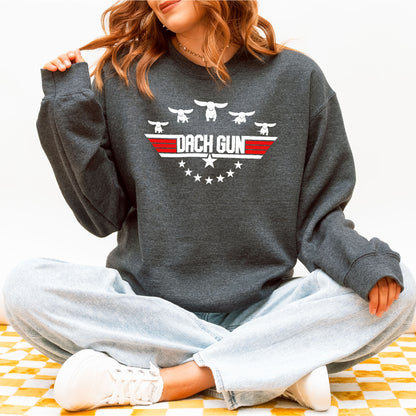 Dach Gun Sweatshirt – Funny Dachshund Top Gun for Dog Lovers