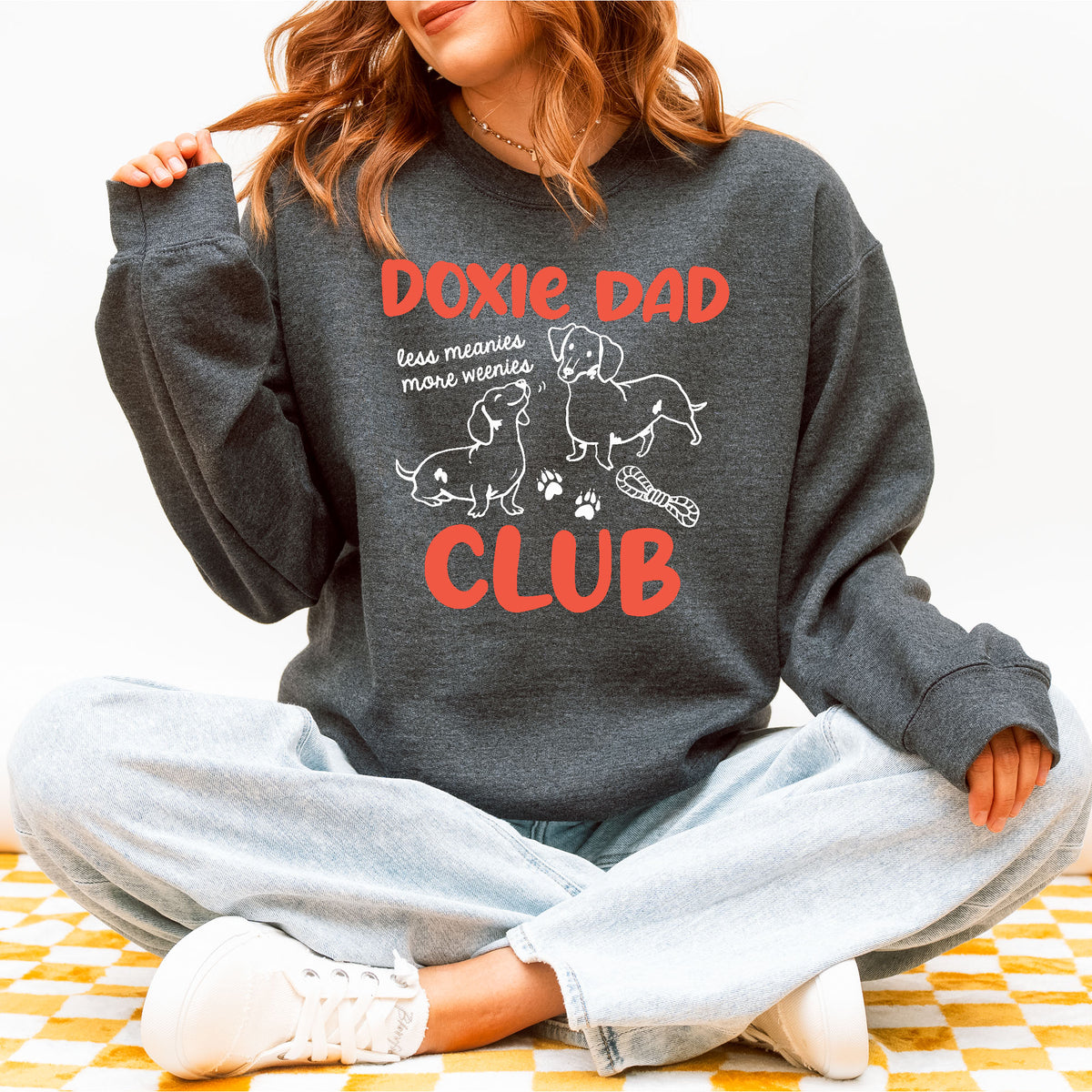 Vintage Style Doxie Dad Club Sweatshirt