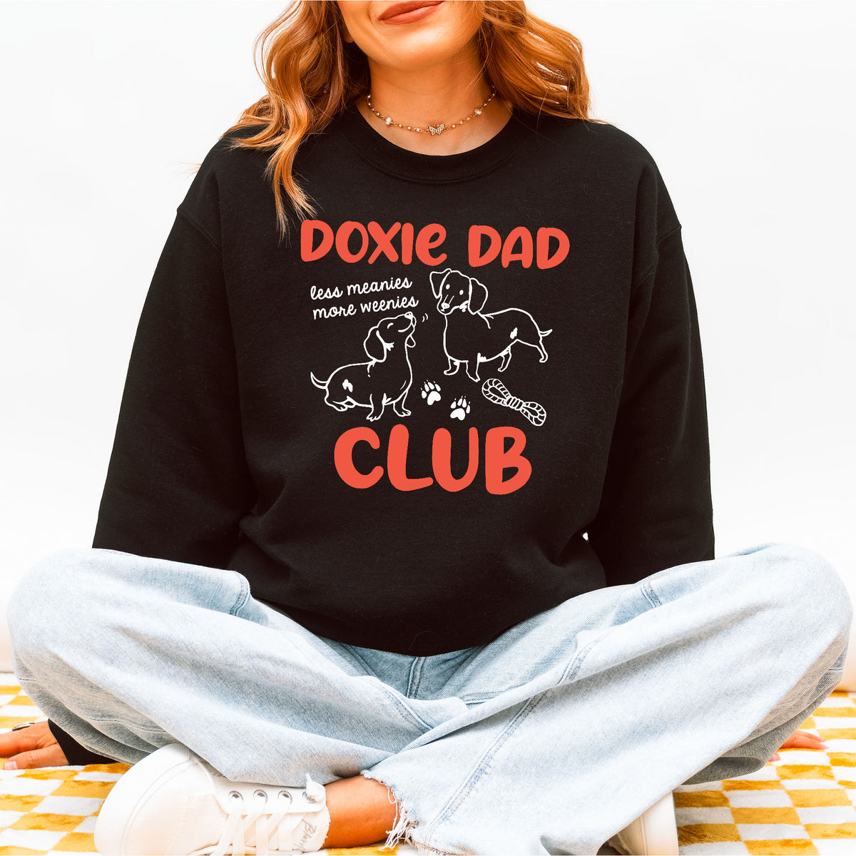 Vintage Style Doxie Dad Club Sweatshirt