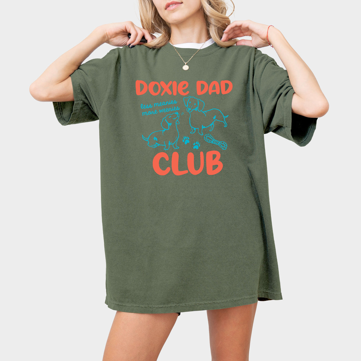 Doxie Dad Club Comfort Colors Dachshund Shirt