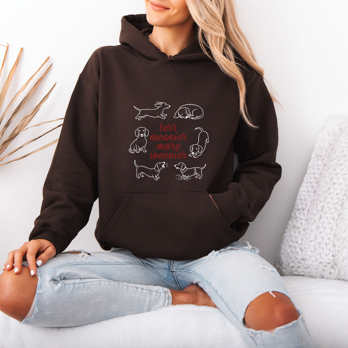 Less Meanies More Weenies Dachshund Hoodie