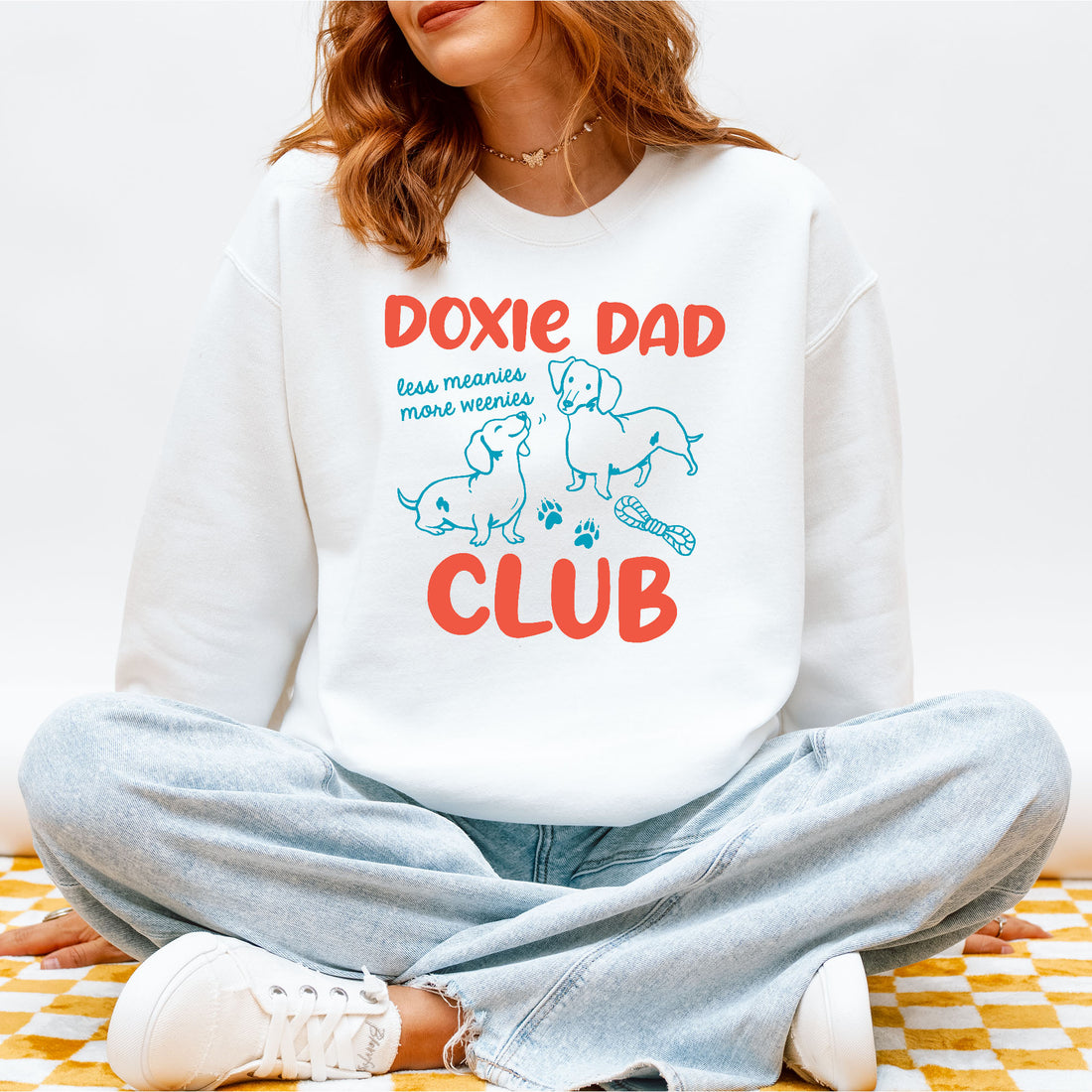Vintage Style Doxie Dad Club Sweatshirt