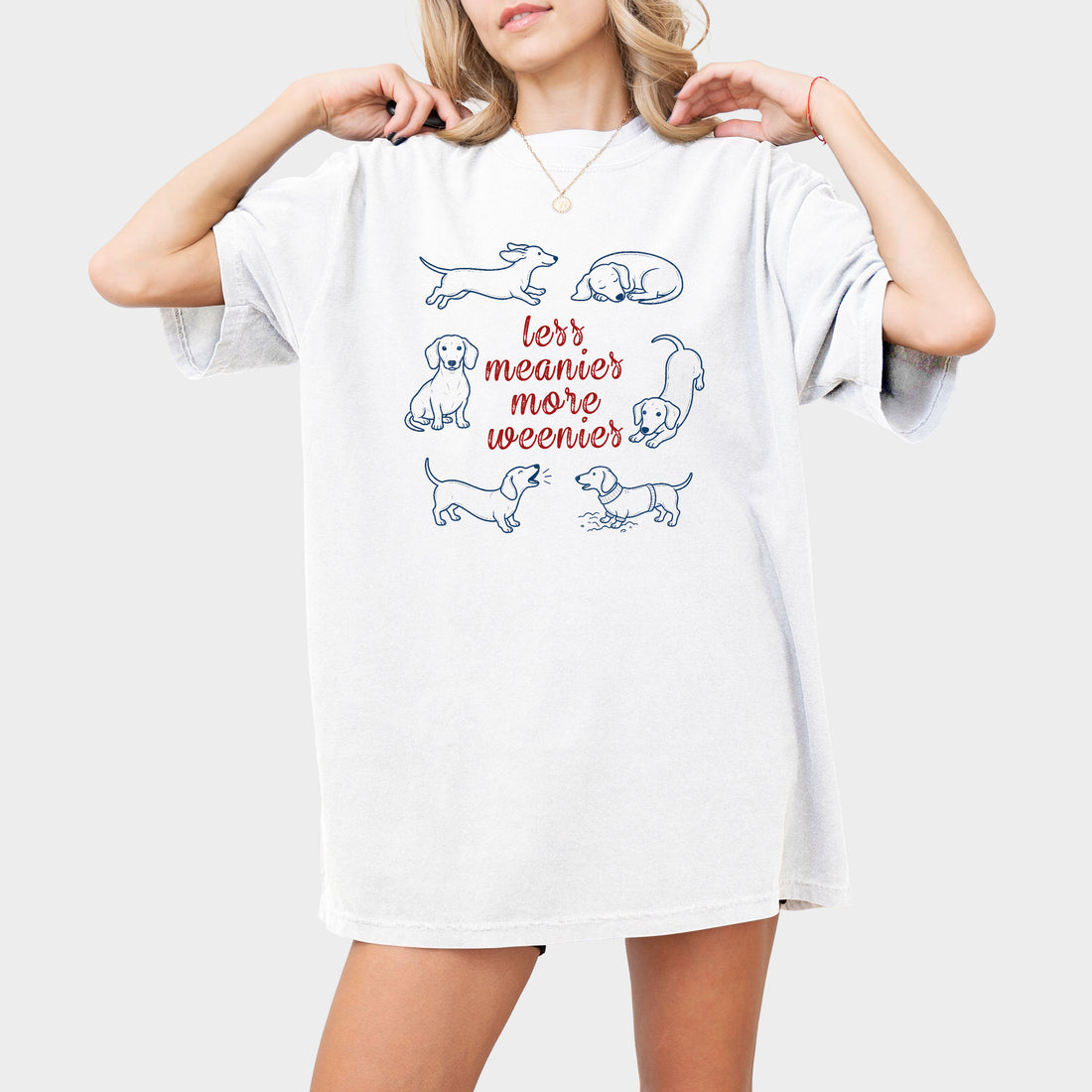 Less Meanies More Weenies Comfort Colors Dachshund Shirt