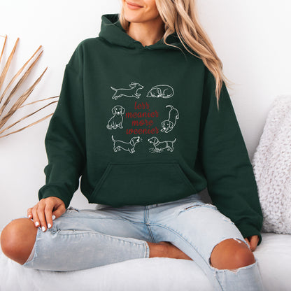 Less Meanies More Weenies Dachshund Hoodie