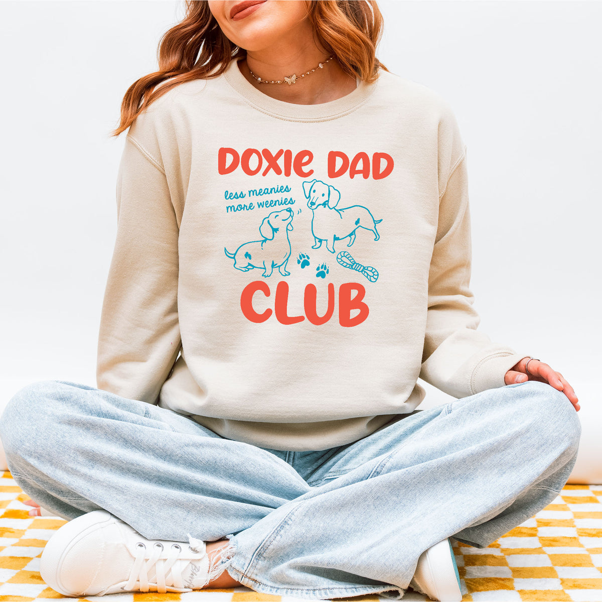 Vintage Style Doxie Dad Club Sweatshirt