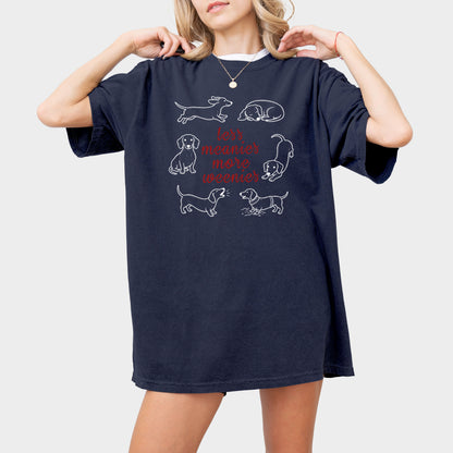 Less Meanies More Weenies Comfort Colors Dachshund Shirt