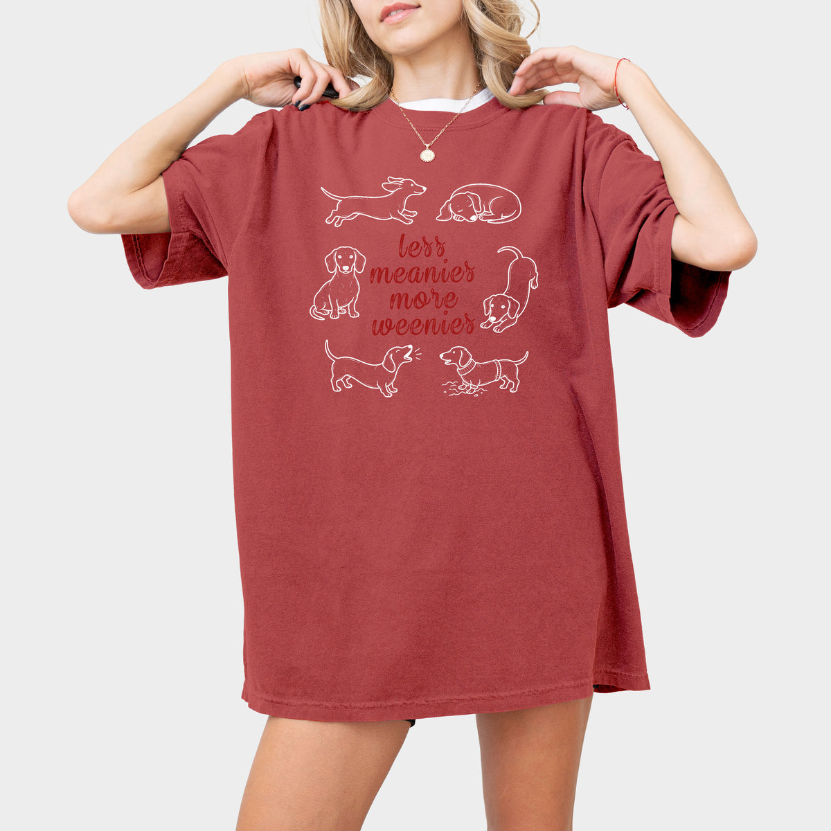 Less Meanies More Weenies Comfort Colors Dachshund Shirt