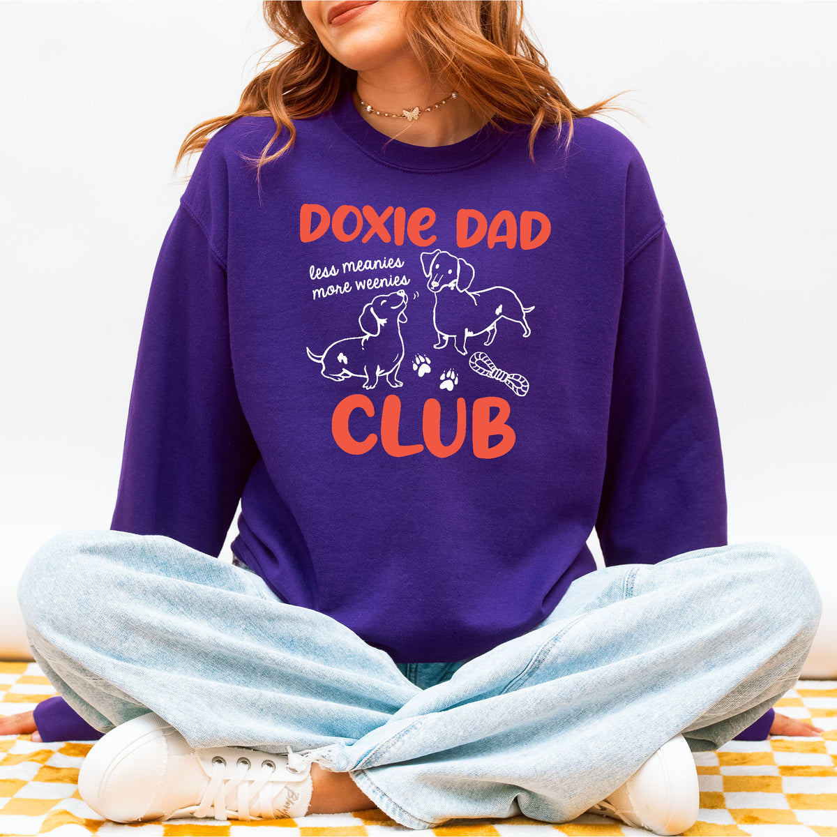 Vintage Style Doxie Dad Club Sweatshirt