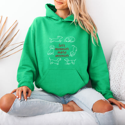 Less Meanies More Weenies Dachshund Hoodie
