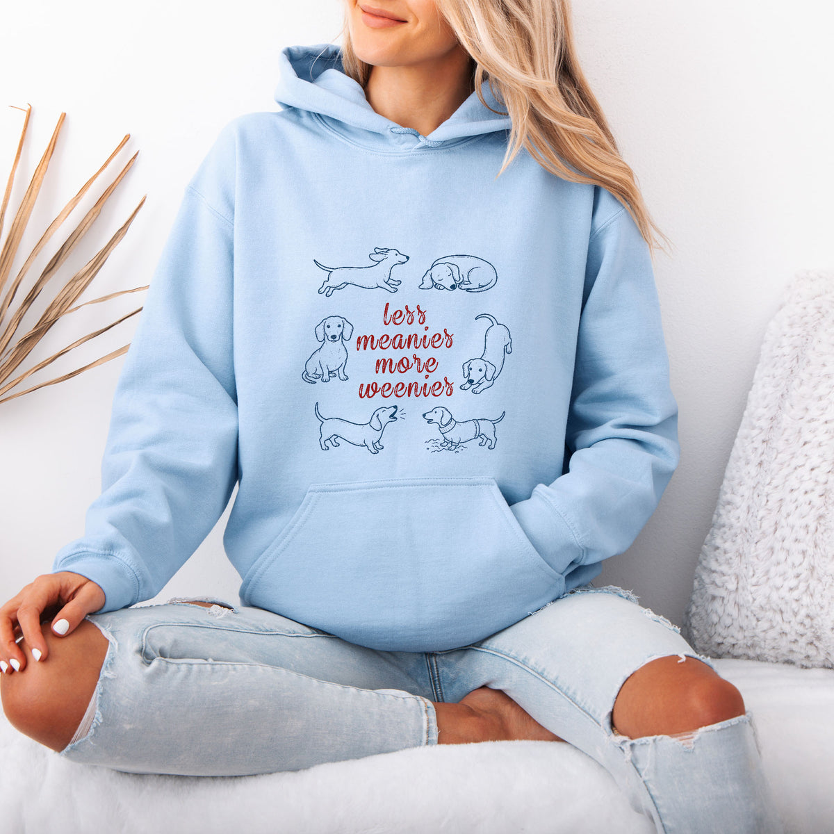 Less Meanies More Weenies Dachshund Hoodie