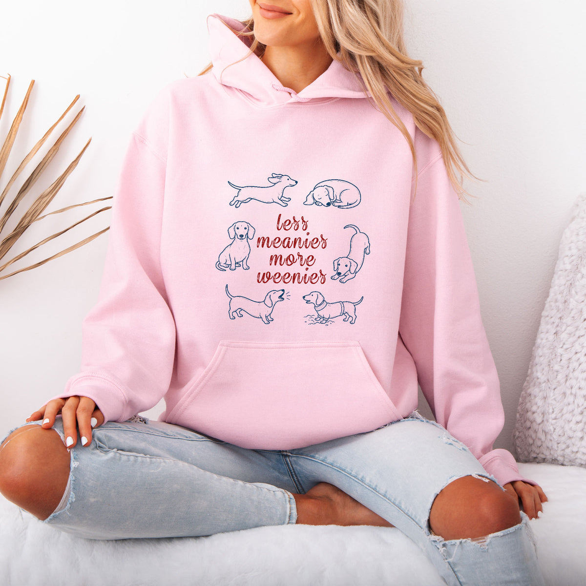 Less Meanies More Weenies Dachshund Hoodie