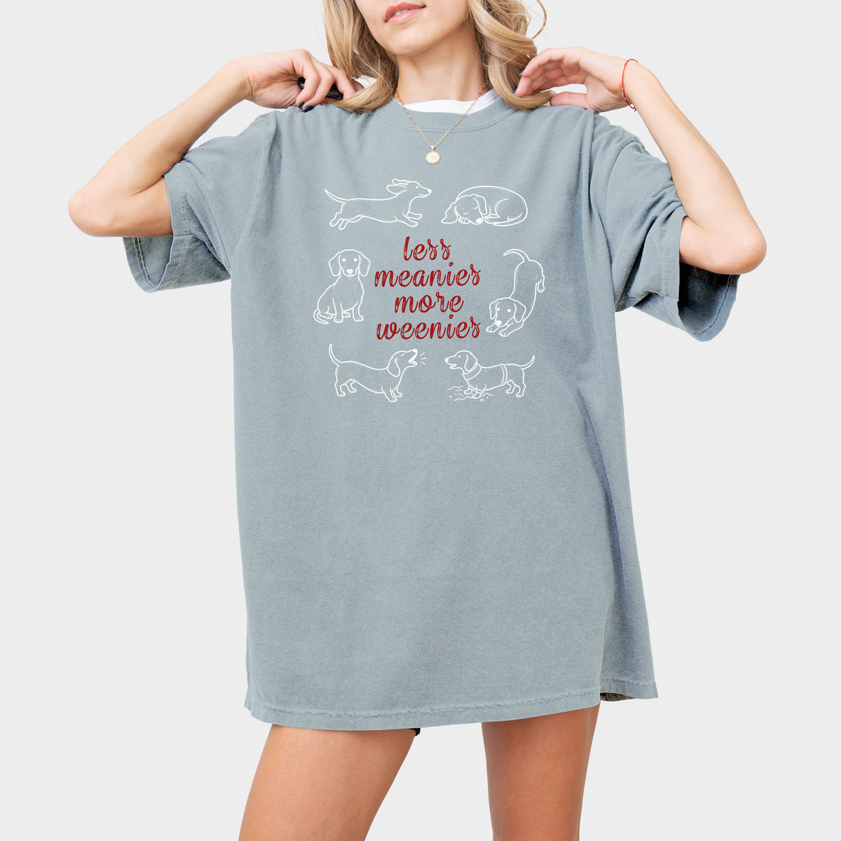Less Meanies More Weenies Comfort Colors Dachshund Shirt