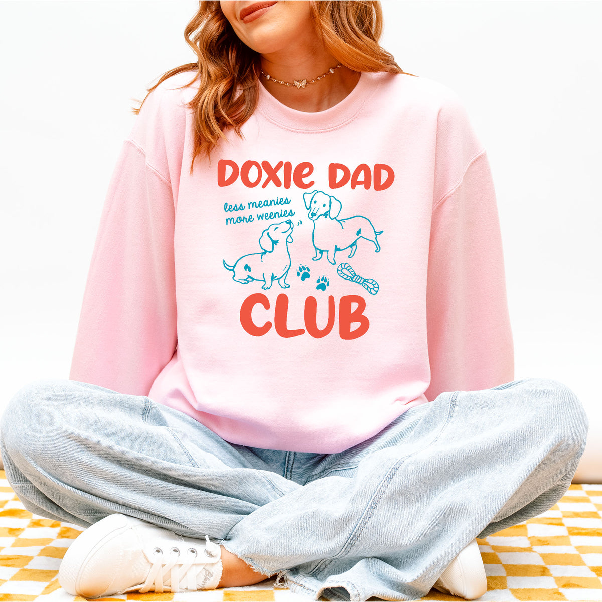 Vintage Style Doxie Dad Club Sweatshirt