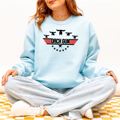 Dach Gun Sweatshirt – Funny Dachshund Top Gun for Dog Lovers