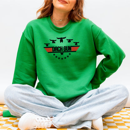 Dach Gun Sweatshirt – Funny Dachshund Top Gun for Dog Lovers