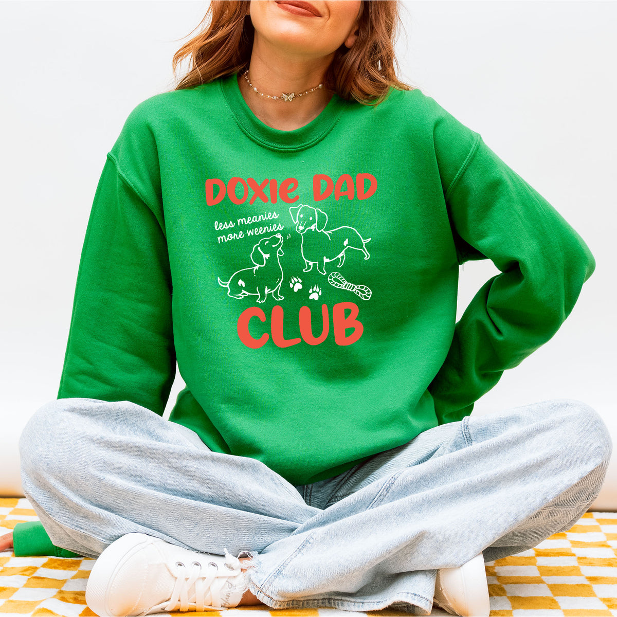Vintage Style Doxie Dad Club Sweatshirt