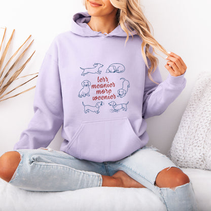 Less Meanies More Weenies Dachshund Hoodie