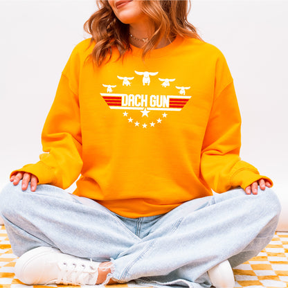 Dach Gun Sweatshirt – Funny Dachshund Top Gun for Dog Lovers