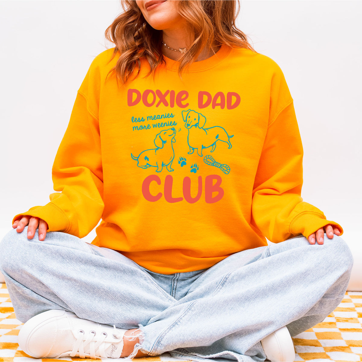 Vintage Style Doxie Dad Club Sweatshirt