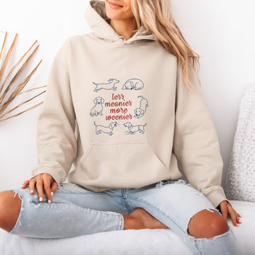 Less Meanies More Weenies Dachshund Hoodie- Perfect Gift for Dog Lovers