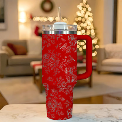 Vintage Dachshund Toile Pattern 40oz Insulated Tumbler