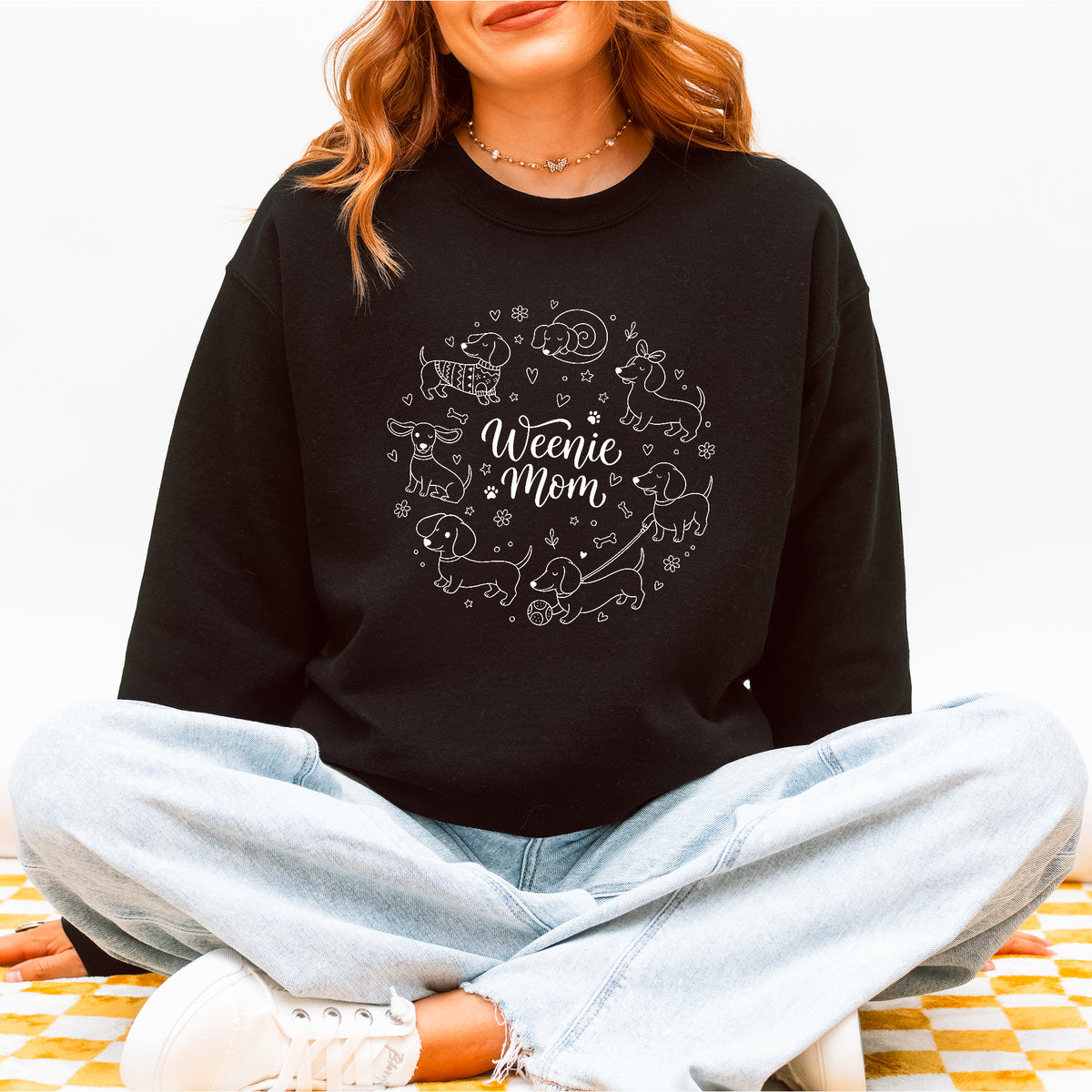 Weenie Mom Dachshund Sweatshirt – Funny Doxie Mom Gift