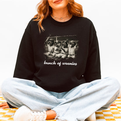 Funny Dachshund Baseball Sweatshirt Bunch of Weenies Dog Mom