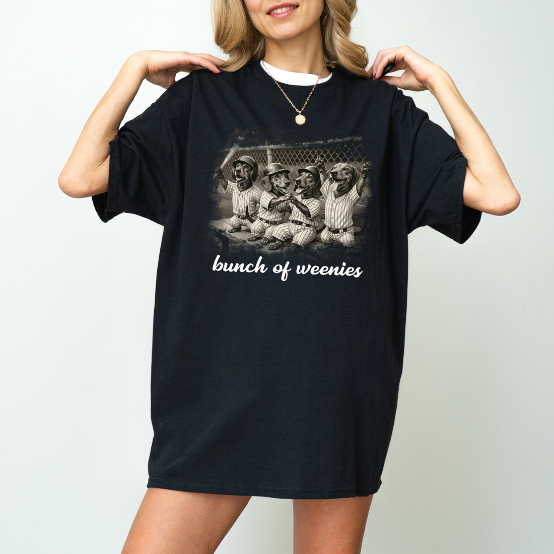 Funny Dachshund Baseball Shirt Bunch of Weenies Dog Mom Tee