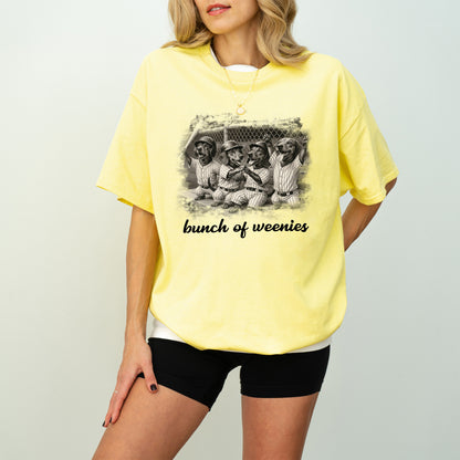 Funny Dachshund Baseball Shirt Bunch of Weenies Dog Mom Tee